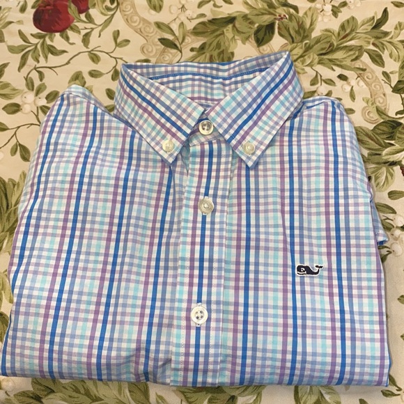 Vineyard Vines pastel stripe button down shirt sz M - Picture 5 of 5